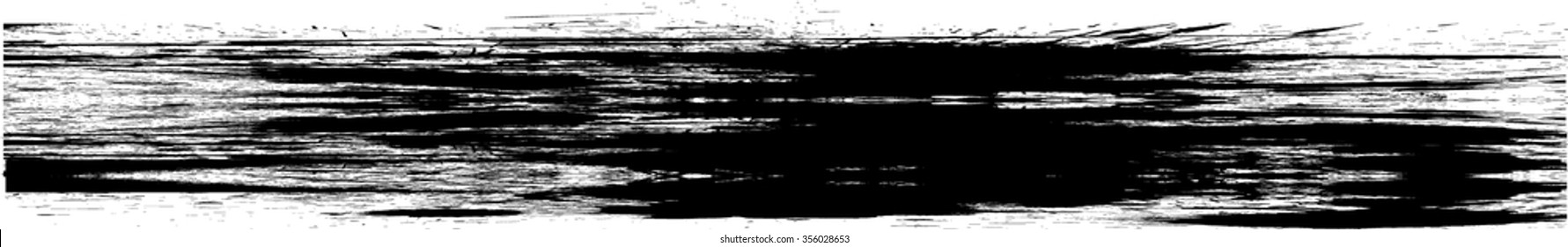 Grunge Paint stripe . Vector brush Stroke . Distressed banner . Black isolated paintbrush collection . Modern Textured shape . Dry border in Black 