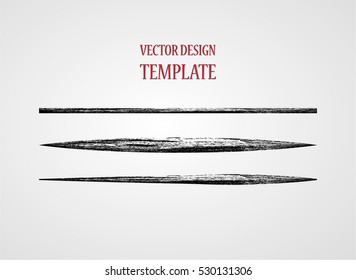 Grunge Paint Stripe . Vector Brush Stroke . Distressed Banner . Black Isolated Paintbrush Collection . Modern Textured Shape . Dry Border In Black 