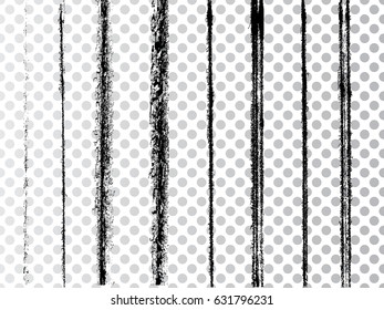 Grunge Paint stripe . Vector brush Stroke . Distressed banner . Black isolated paintbrush collection . Modern Textured shape . Dry border in Black 