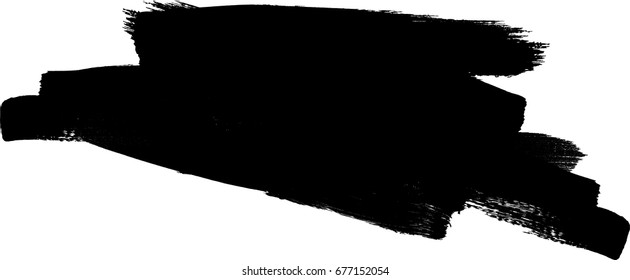  Grunge Paint stripe . Vector brush Stroke . Distressed banner . Black isolated paintbrush collection . Modern Textured shape . Dry border in Black . 