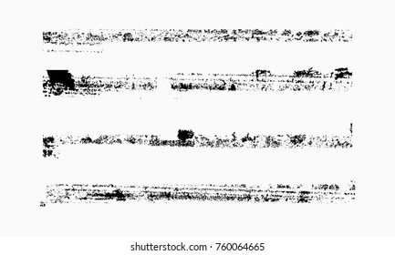 Grunge Paint stripe . Vector brush Stroke . Distressed banner . Black isolated paintbrush collection . Modern Textured shape . Dry border in Black 
