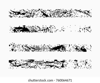 Grunge Paint stripe . Vector brush Stroke . Distressed banner . Black isolated paintbrush collection . Modern Textured shape . Dry border in Black 