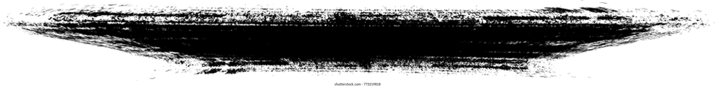 Grunge Paint stripe . Vector brush Stroke . Distressed banner . Black isolated paintbrush collection . Modern Textured shape . Dry border in Black . Bulge lines