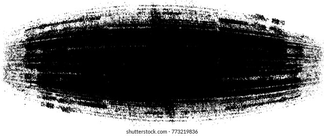 Grunge Paint stripe . Vector brush Stroke . Distressed banner . Black isolated paintbrush collection . Modern Textured shape . Dry border in Black . Bulge lines
