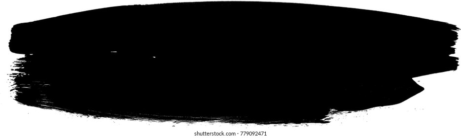 Grunge Paint stripe . Vector brush Stroke . Distressed banner . Black isolated paintbrush collection . Modern Textured shape . Dry border in Black . Bulge lines
