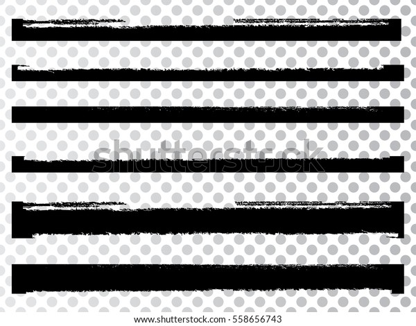 Grunge Paint Stripe Vector Brush Stroke Stock Vector (Royalty Free