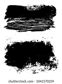 Grunge paint stripes. Vector grunge brushes.