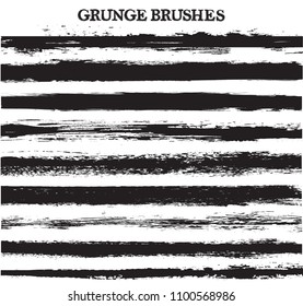 Grunge Paint Stripes.Vector grunge brushes.