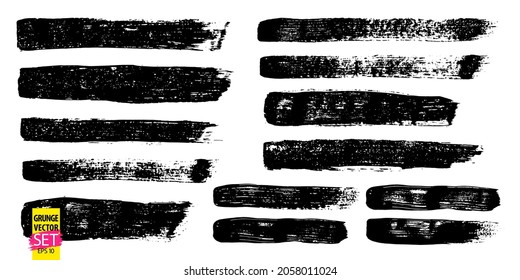 Grunge paint strokes set. Ink backgrounds. Simple grunge textures. Acrylic paint strokes. Ink splatter, scrawl. Grunge overlays.