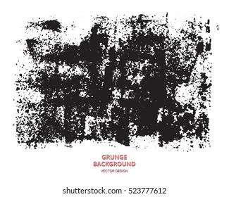 Grunge paint texture. Distress black rough background. Noise dirty rectangle stamp . 
