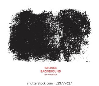Grunge paint texture. Distress black rough background. Noise dirty rectangle stamp . 