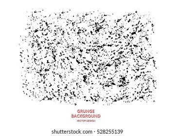 Grunge paint texture. Distress black rough background. Noise dirty rectangle stamp .