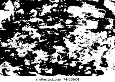 Grunge paint texture overlay. Distress black rough background. Noise dirty rectangle stamp. Dirty artistic background. Vector illustration
