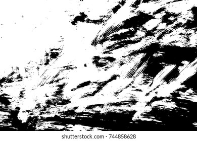Grunge paint texture overlay. Distress black rough background. Noise dirty rectangle stamp. Dirty artistic background. Vector illustration