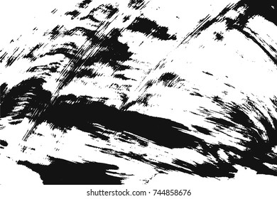 Grunge paint texture overlay. Distress black rough background. Noise dirty rectangle stamp. Dirty artistic background. Vector illustration