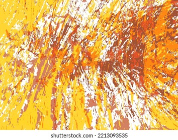 Grunge paint vector background. Rough texture colored vintage wallpaper. Ink art pattern. Dirty paint splatter effect. Old paint blots. Sketch grainy canvas. Empty banner template.
