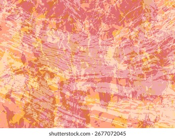 farbige Farbe, Vektorhintergrund. Raue Oberfläche farbige Vintage Tapete. Retro-Kunstmuster. Schmutziger Maleffekt. Graffiti-Design. Skizzieren Sie körnige Leinwand. Aquarellfarben-Hintergrund.