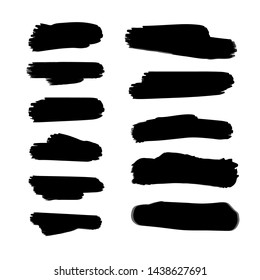 Grunge Paintbrush or Paint Roller Vector Collection. Modern Textured shape Trendy Style, EPS10