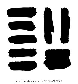 Grunge Paintbrush or Paint Roller Vector Collection. Modern Textured shape Trendy Style, EPS10