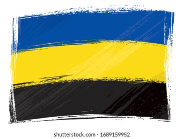 Grunge painted Gelderland region of Netherlands flag