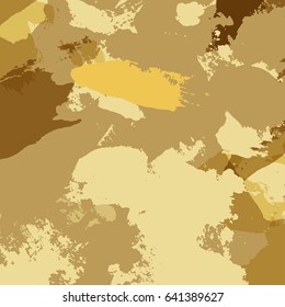 Grunge painted vector background. Grungy brushstroke painting in hipster style. Abstract acrylic texture, banner backdrop design, wallpaper. Vintage hand drawn background with ink splashes, stains.