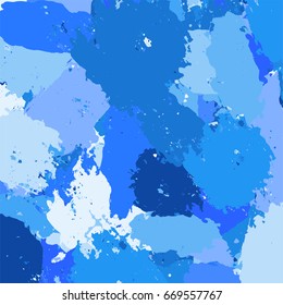 Grunge painted vector background. Grungy brushstroke painting in hipster style. Abstract acrylic texture, banner backdrop design, wallpaper. Vintage hand drawn background with ink splashes, stains.