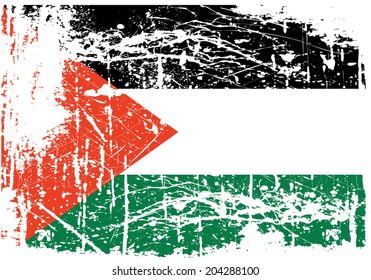 Grunge Palestine Flag Of Gaza