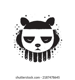 Grunge Panda Stamp Insignias Label Badge Stock Vector (Royalty Free ...