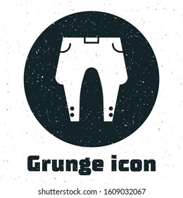 Grunge Pants icon isolated on white background.  Vector Illustration