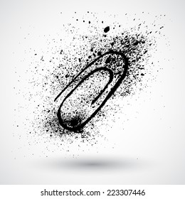 Grunge paper clip