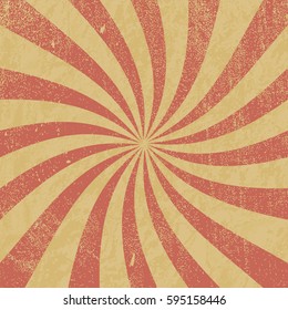 grunge paper retro background with sun rays. Old style.