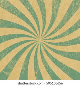 grunge paper retro background with sun rays. Old style.