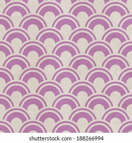 Grunge paper seamless pattern with fish scale geometric texture