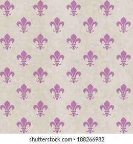 Grunge paper seamless pattern with royal lily geometric texture