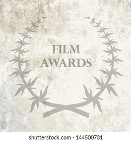 grunge paper vector texture and laurel wreath. eps10 vector illustration