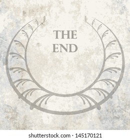 grunge paper vector texture and laurel wreath. eps10 vector illustration