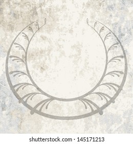 grunge paper vector texture and laurel wreath. eps10 vector illustration