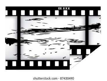 grunge part of film. vector illustration