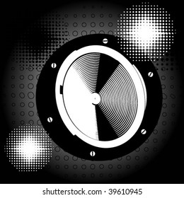 Grunge Party Box in Stereo. vector illustration. In the gallery also available XXL jpeg image made from vector