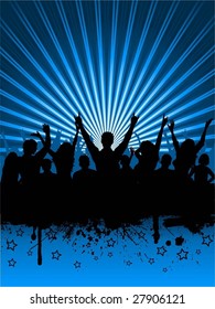 Grunge party crowd