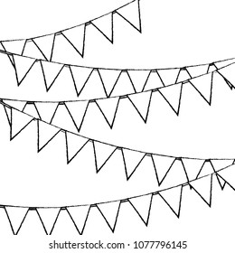 grunge party flags decoration to party background