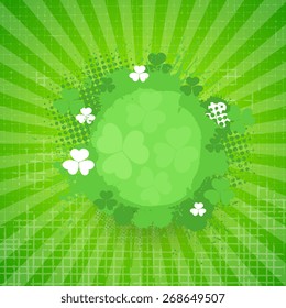 Grunge Patrick's Day Circle Background