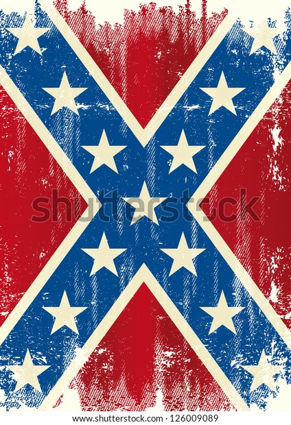 Grunge Patriotic Confederate Flag Background Poster Stock Vector ...