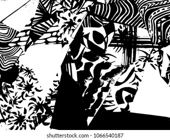 Grunge pattern. Abstract design. Vintage background.