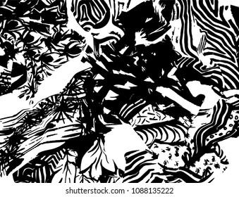 Grunge pattern. Abstract design. Vintage background.
