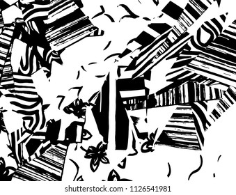 Grunge pattern. Abstract design. Vintage background. Vector