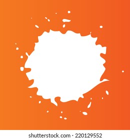 Grunge pattern background. Abstract watercolor paint stains splash wallpaper. Orange background. Vector