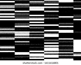 Grunge pattern black and white. Abstract monochrome vector background