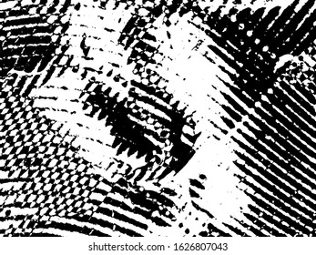 Grunge pattern black and white. Abstract monochrome vector background