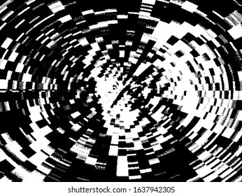Grunge pattern black and white. Abstract monochrome vector background